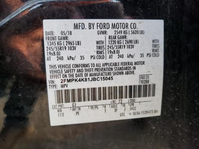 2FMPK4K81JBC15045 Ford Edge Titanium