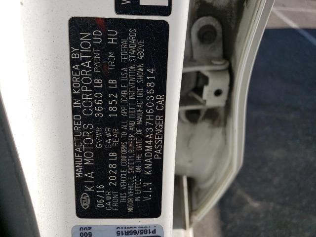 KNADM4A37H6036814 KIA RIO LX