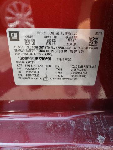 2016 CHEVROLET SLVRADO SS 1GCVKREC9GZ209296