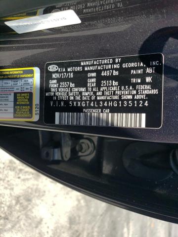 5XXGT4L34HG135124 KIA Optima Lx