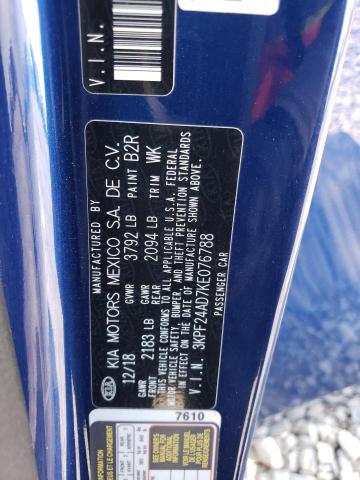 3KPF24AD7KE076788 KIA FORTE FE