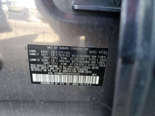 4S4WMAPDXN3450320 Subaru Ascent Limited