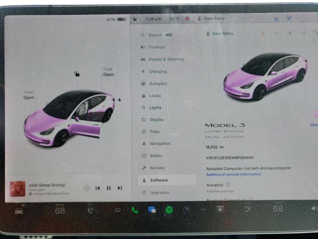 5YJ3E1EBXMF084642 Tesla MODEL 3