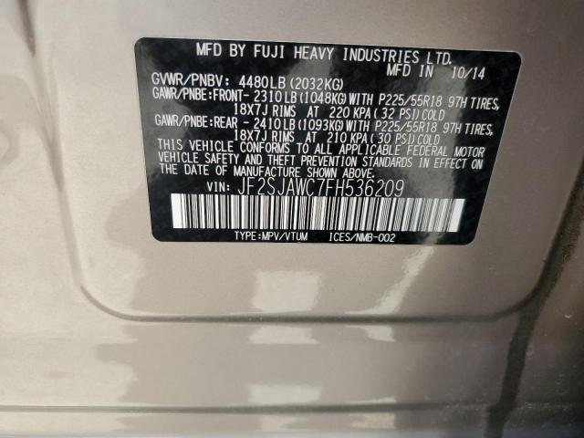 JF2SJAWC7FH536209 Subaru Forester 2.5i Touring