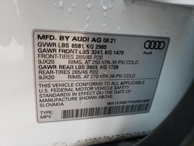 VIN WA1VXBF77ND001805 2022 Audi Q7, Prestige no.13