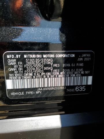 JA4J4VA89NZ022683 | 2022 MITSUBISHI OUTLANDER