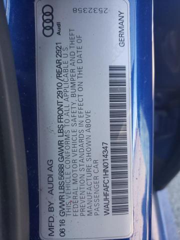 2017 AUDI S6 PRESTIG WAUHFAFC1HN014347
