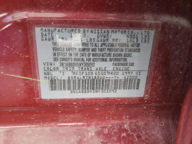 3N1AB8DV5NY305092 Nissan SENTRA SR