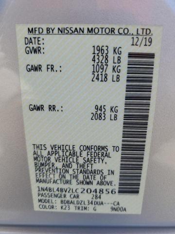 1N4BL4BV2LC204856 Nissan ALTIMA S