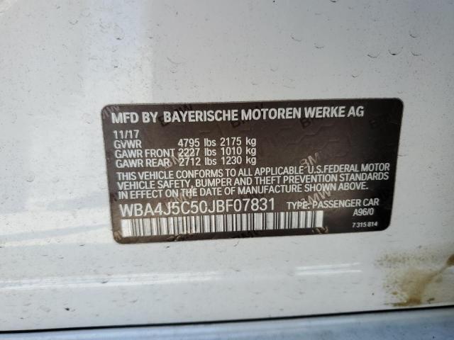2018 BMW 440I GRAN - WBA4J5C50JBF07831