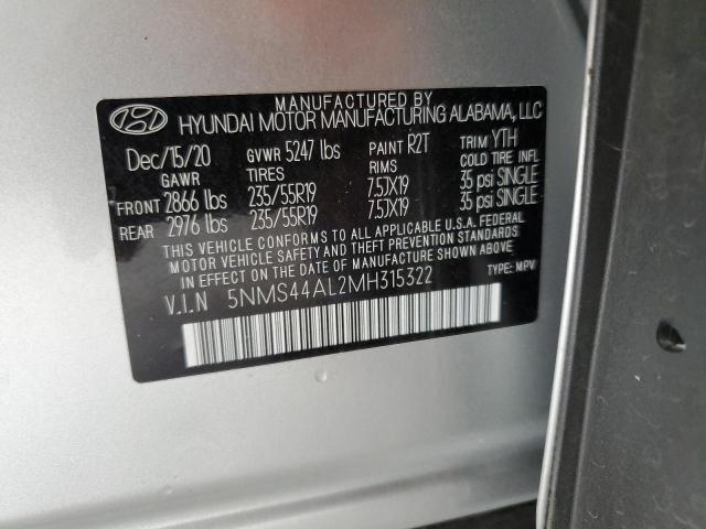 2021 HYUNDAI SANTA FE L - 5NMS44AL2MH315322