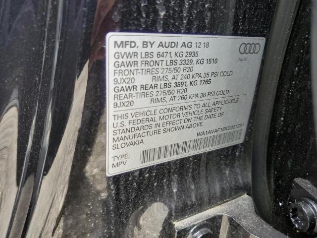 2019 AUDI Q8 PREMIUM - WA1AVAF16KD021291