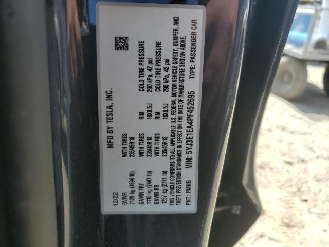 5YJ3E1EA4PF452695 Tesla MODEL 3
