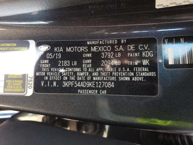 3KPF54AD9KE127084 KIA FORTE EX