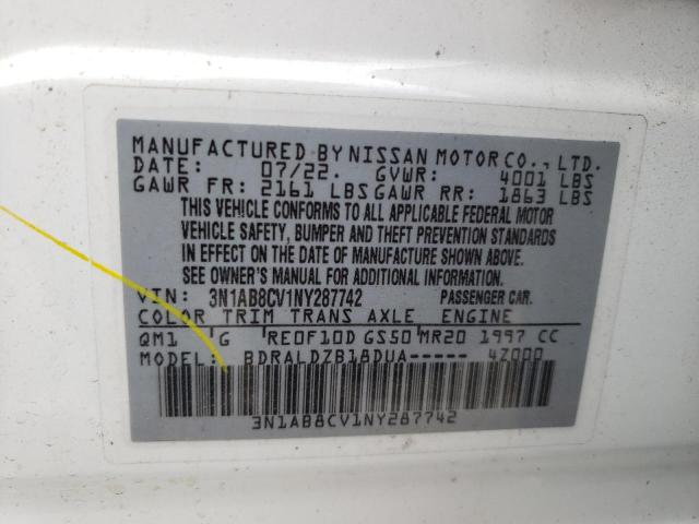 3N1AB8CV1NY287742 Nissan SENTRA SV