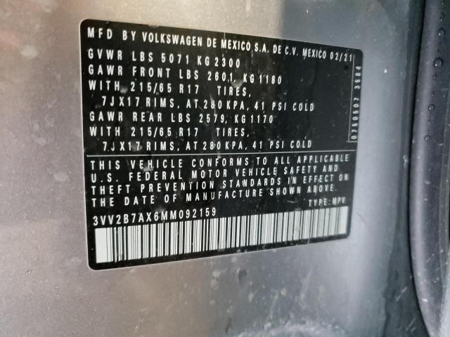 2021 VOLKSWAGEN TIGUAN SE - 3VV2B7AX6MM092159