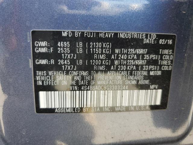 4S4BSADC9G3303344 Subaru Outback 2.5i Premium