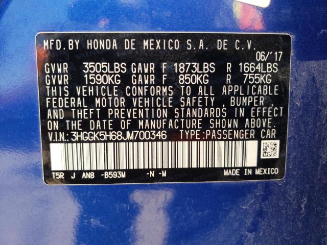 2018 HONDA FIT SPORT - 3HGGK5H68JM700346
