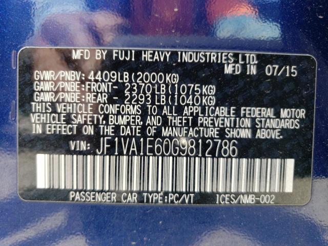 JF1VA1E60G9812786 Subaru Wrx Premium