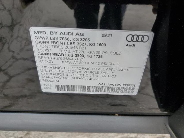 2022 AUDI E-TRON PRE - WA1LAAGE2NB009368
