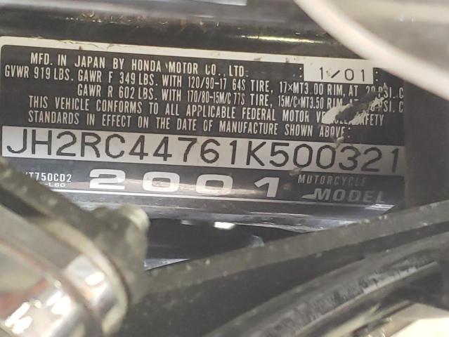 2001 HONDA VT750 CD2 JH2RC44761K500321