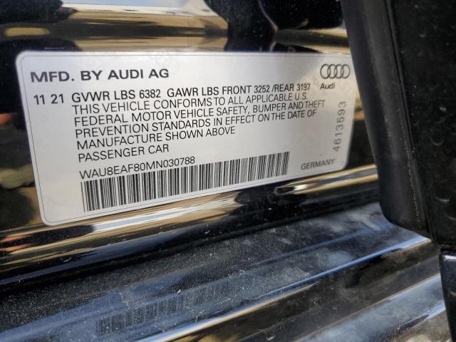 2021 AUDI A8 L WAU8EAF80MN030788
