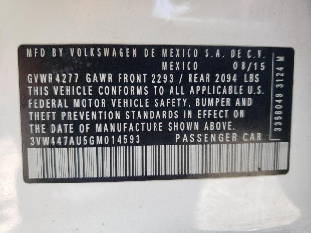 2016 VOLKSWAGEN GTI S/SE - 3VW447AU5GM014593