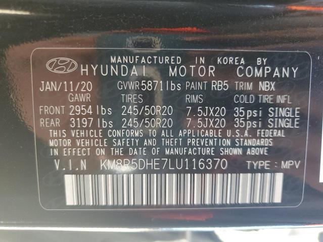 VIN KM8R5DHE7LU116370 2020 HYUNDAI PALISADE no.13