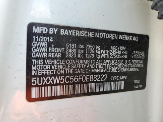 5UXXW5C56F0E88222 BMW X4 Xdrive35i