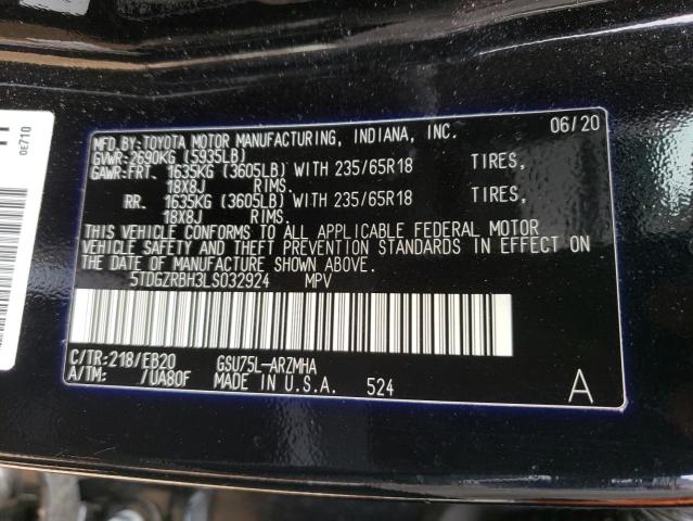 5TDGZRBH3LS032924 Toyota Highlander  10