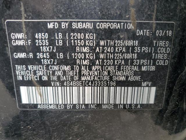 4S4BSETC4J3335196 Subaru Outback Touring