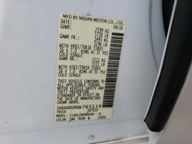 1N6AD0ER9GN765119 Nissan FRONTIER S