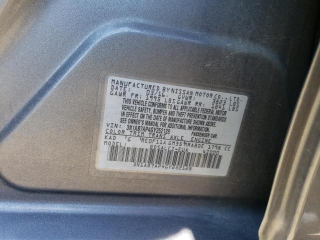 3N1AB7AP4GY252128 Nissan SENTRA S