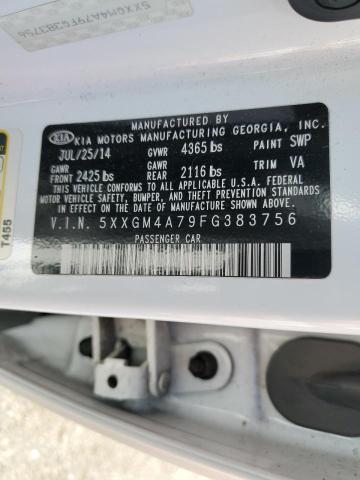 5XXGM4A79FG383756 KIA Optima Lx