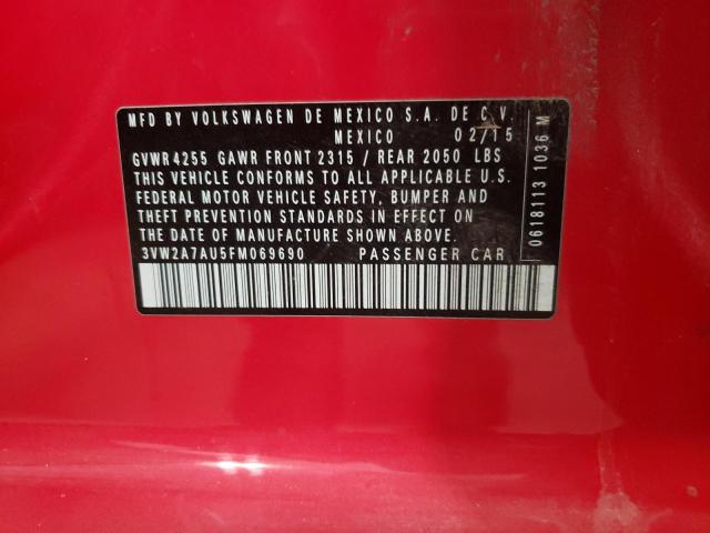 2015 VOLKSWAGEN GOLF TDI 3VW2A7AU5FM069690