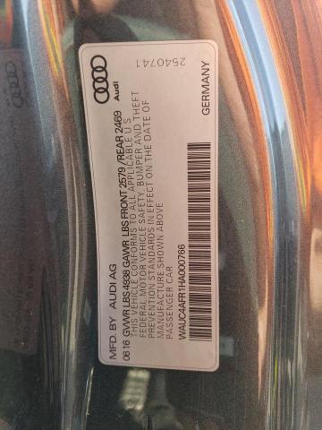2017 AUDI S5 WAUC4AFR1HA000766