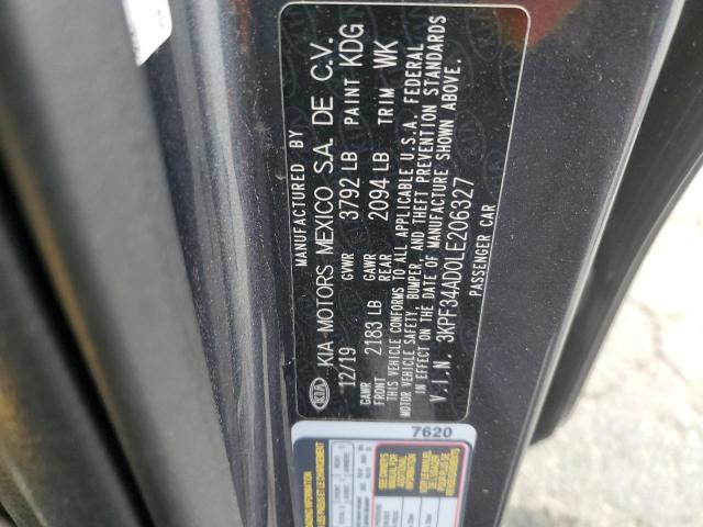 3KPF34AD0LE206327 KIA Forte Gt Line