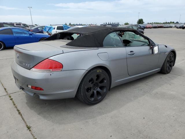 VIN: WBAEK73425B326124 Auction: COPART Lot: 54729843 Location: CA - SO SACRAMENTO WBAEK73425B326124 BMW 6 SERIES 2005 GRAY Photo 3