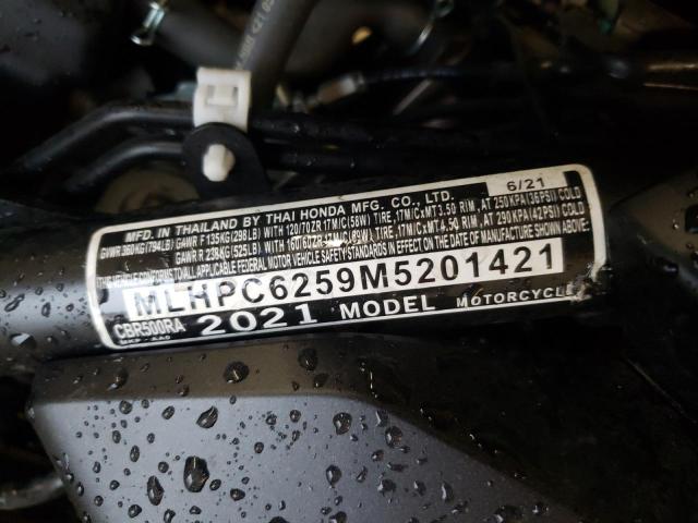 2021 HONDA CBR500 RA MLHPC6259M5201421
