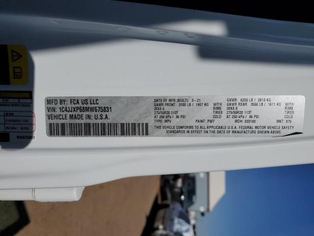 1C4JJXP68MW675831 Jeep Wrangler Unlimited Sahara 4xe