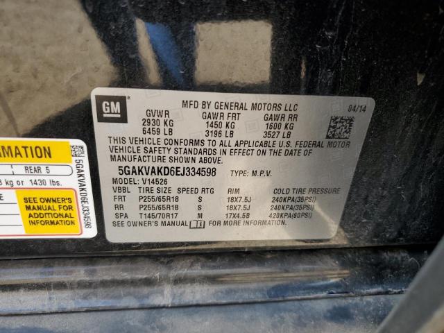 5GAKVAKD6EJ334598 Buick Enclave