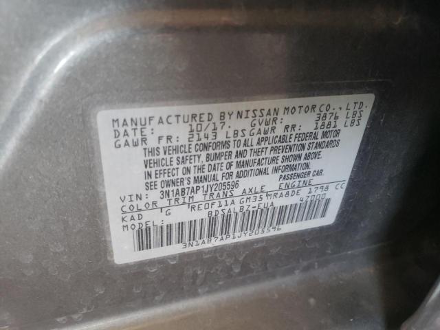 3N1AB7AP1JY205596 Nissan SENTRA S