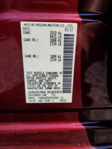 1N4BZ0CP6HC308989 Nissan LEAF S
