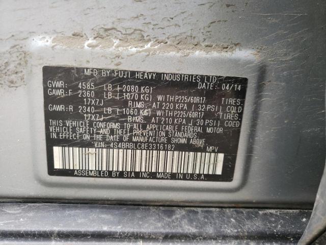 4S4BRBLC8E3316182 Subaru Outback 2.5i Limited