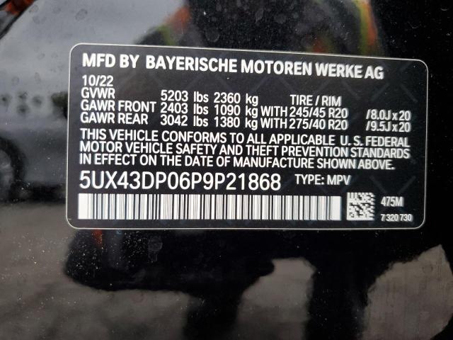 5UX43DP06P9P21868 BMW X3 Sdrive30i