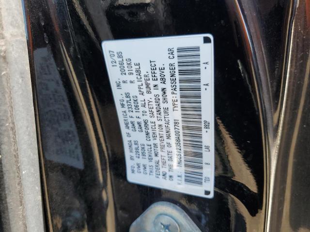 1HGCS12358A007781 | 2008 Honda accord lx-s