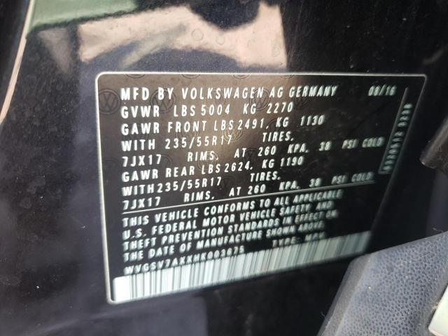 2017 VOLKSWAGEN TIGUAN WOL - WVGSV7AXXHK003675