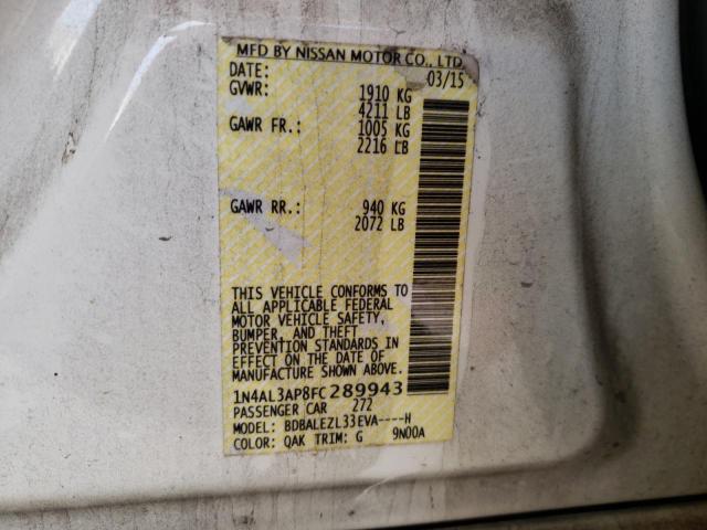 2015 NISSAN ALTIMA 2.5 - 1N4AL3AP8FC289943