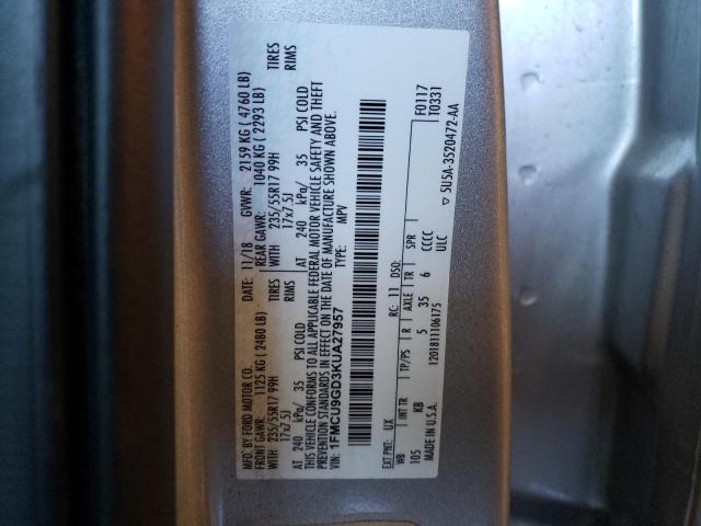 1FMCU9GD3KUA27957 2019 FORD ESCAPE, photo no. 13