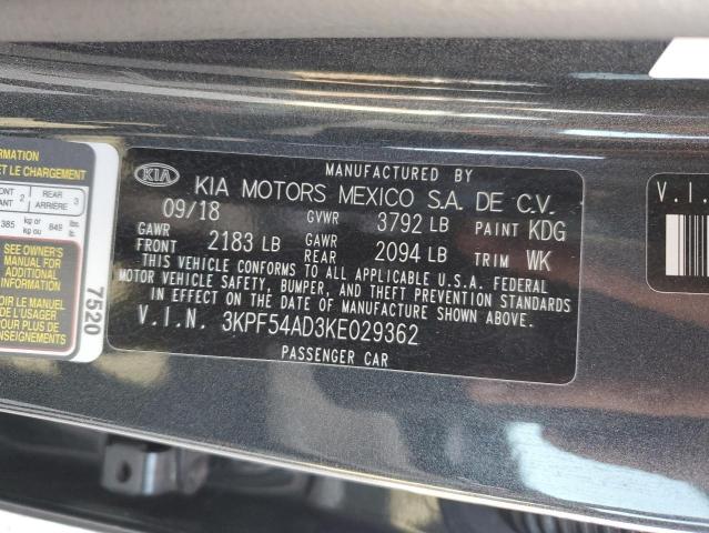 3KPF54AD3KE029362 KIA FORTE EX